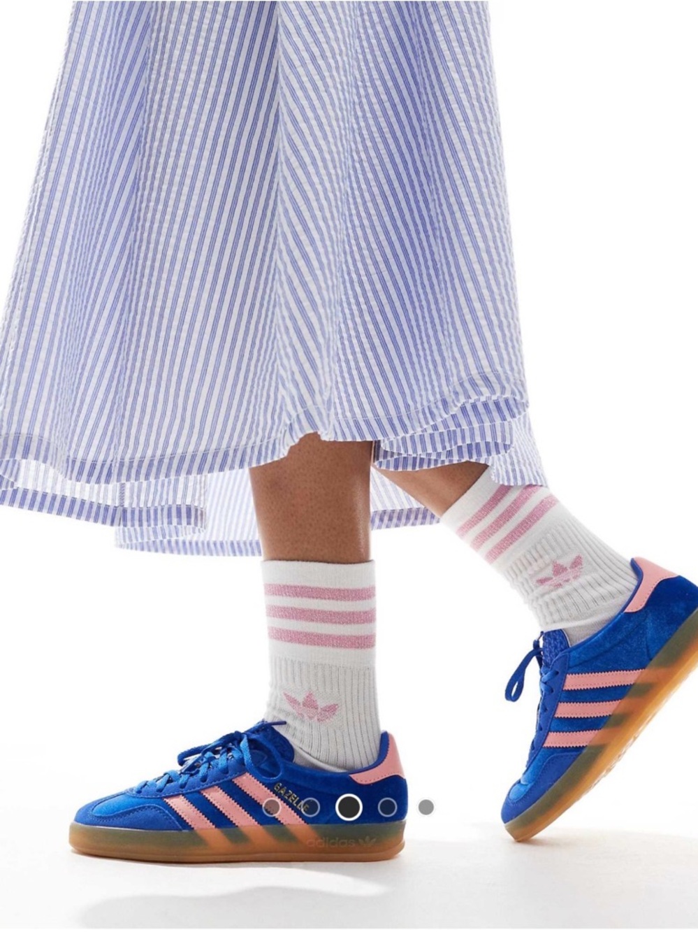adidas Samba Blue Pink Gum Women's Athletic Sneakers